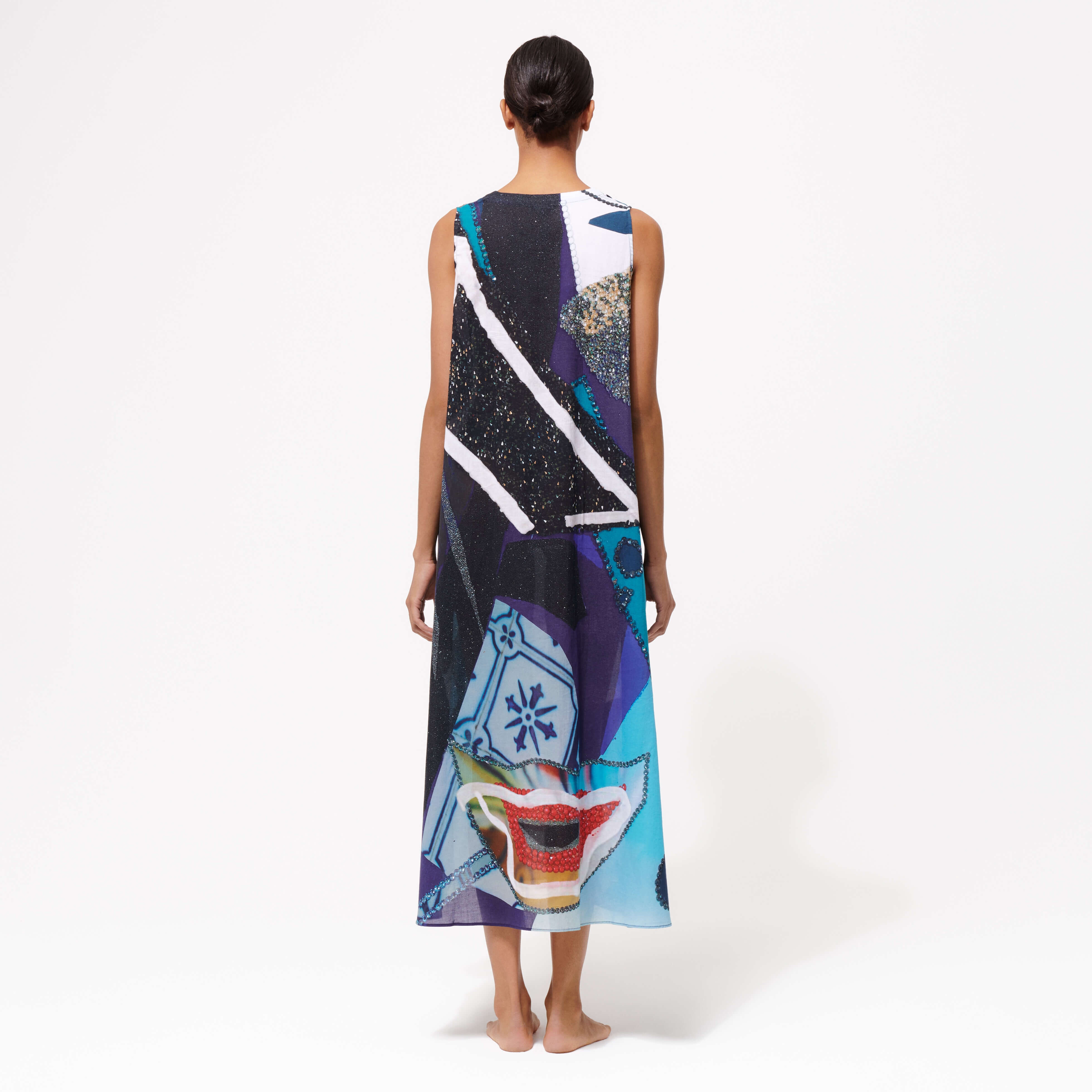 Women Sleeveless Maxi Dress Envoûtement - Vilebrequin x Deux femmes noires - 4