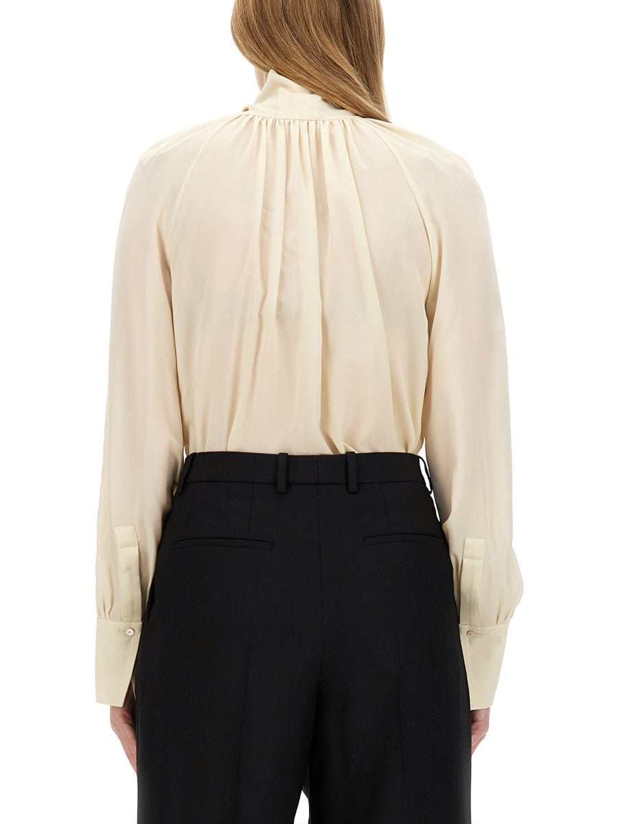 Givenchy Women Silk Shirt With Lavalliére Collar - 2
