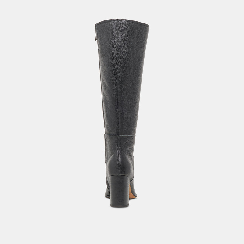 FYNN WIDE CALF BOOTS ONYX LEATHER 12