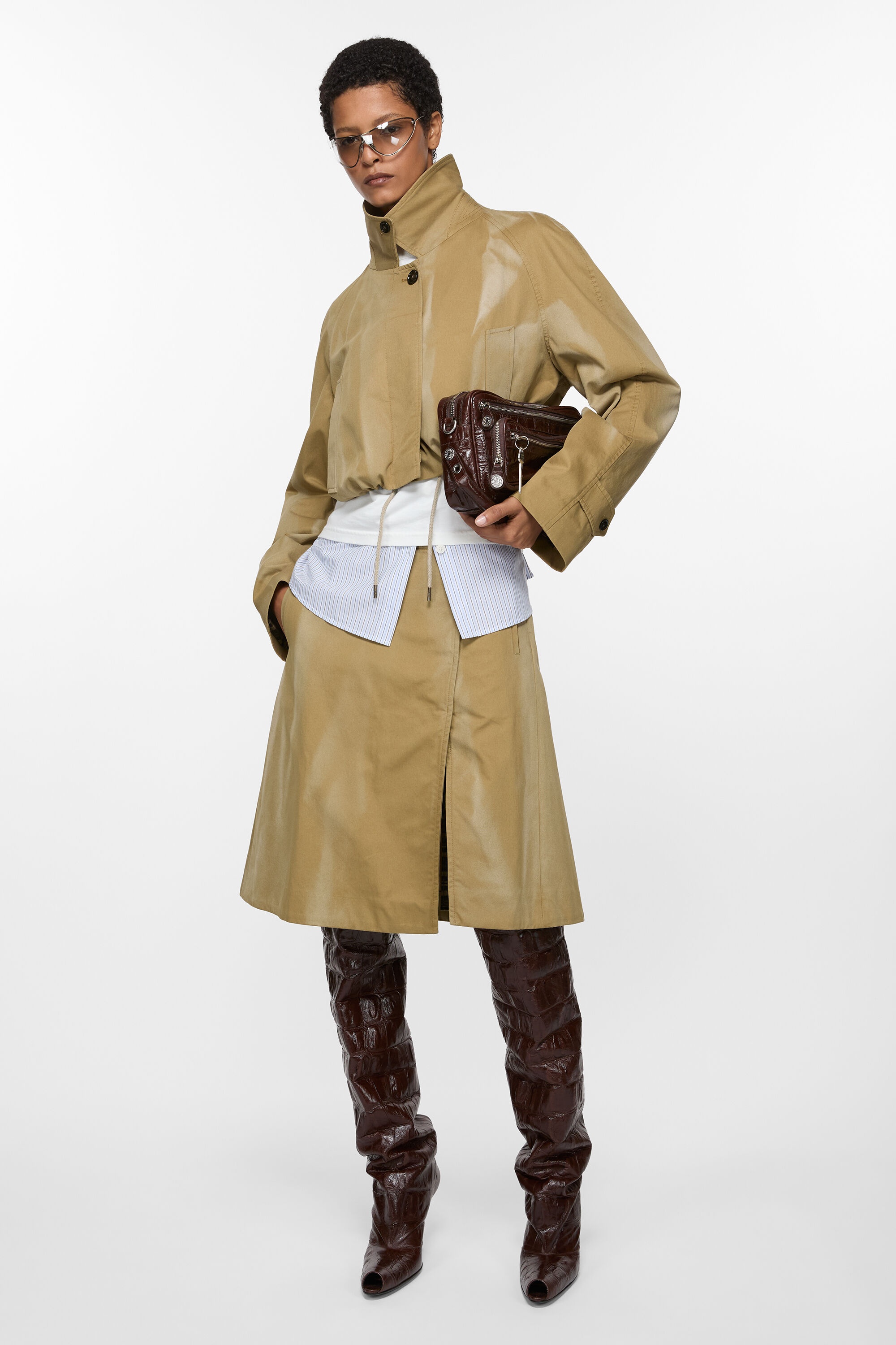 Twill skirt - Faded ochre - 4