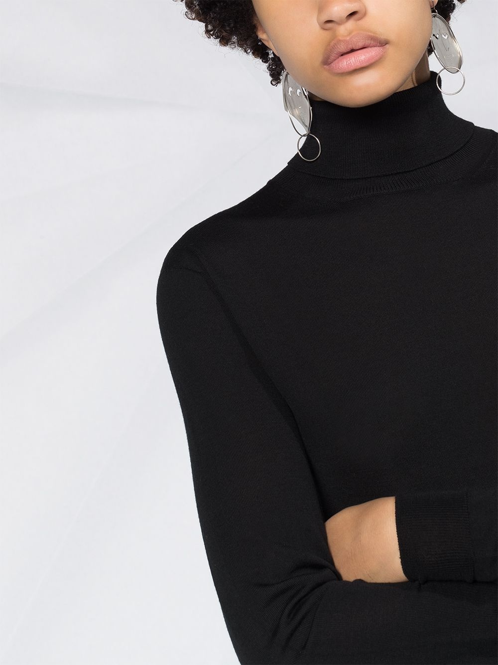 ribbed turtleneck jumper - 5