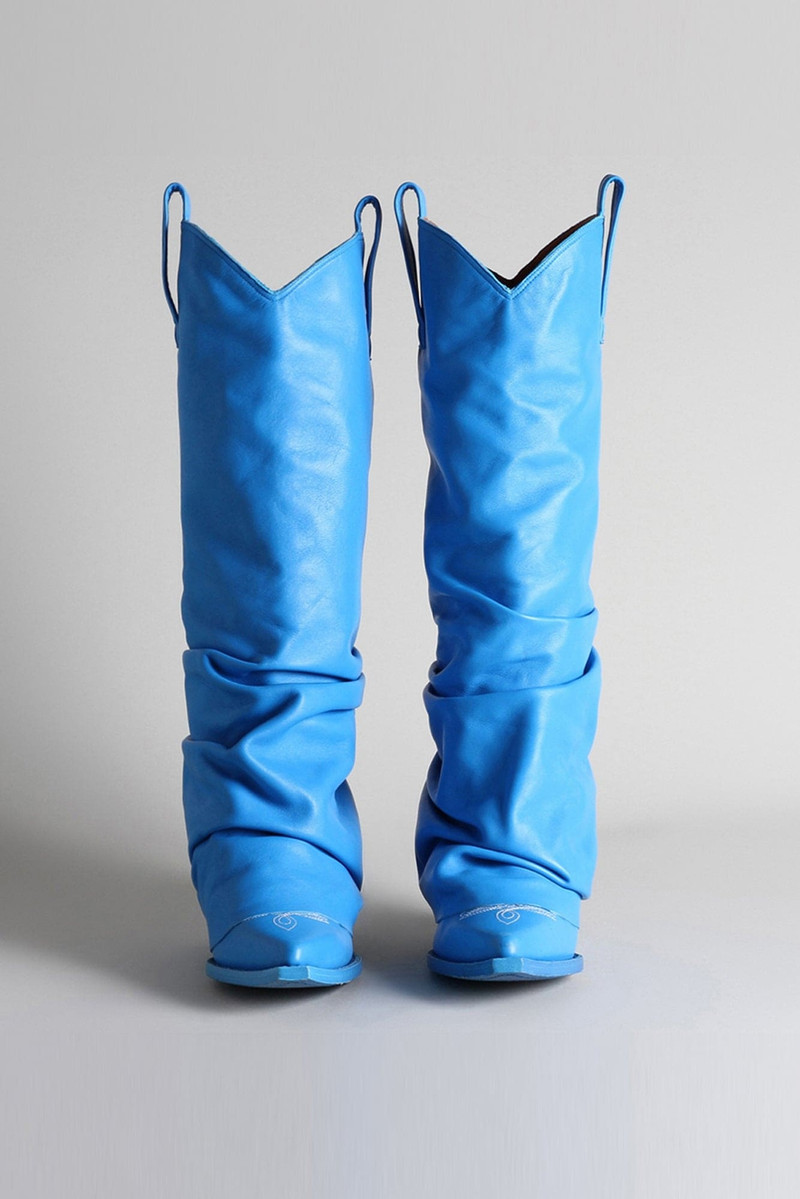 R13 Mid Cowboy Boots - Electric Blue outlook