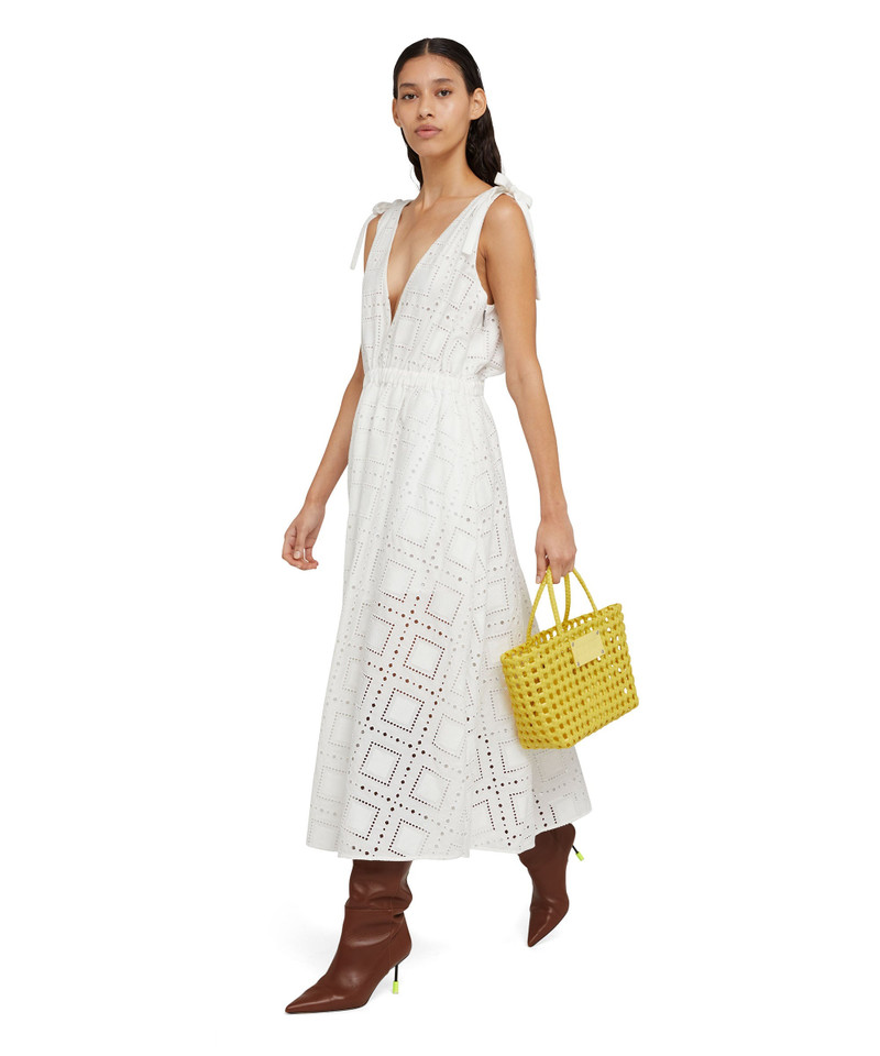 Faux leather basket net mini bag with accompanying mini pouch 5