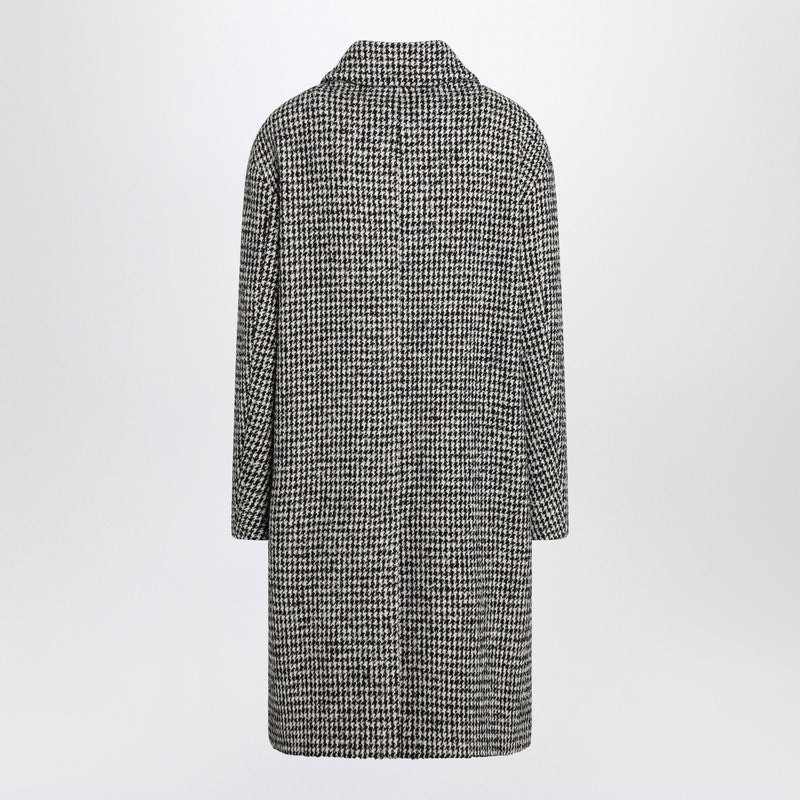 S Max Mara Black and white houndstooth coat - 2