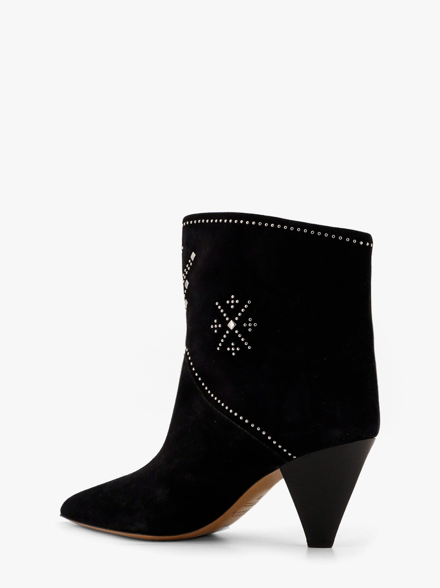 Isabel Marant Women Loline Suede Ankle Boots With Micro Studs - 3