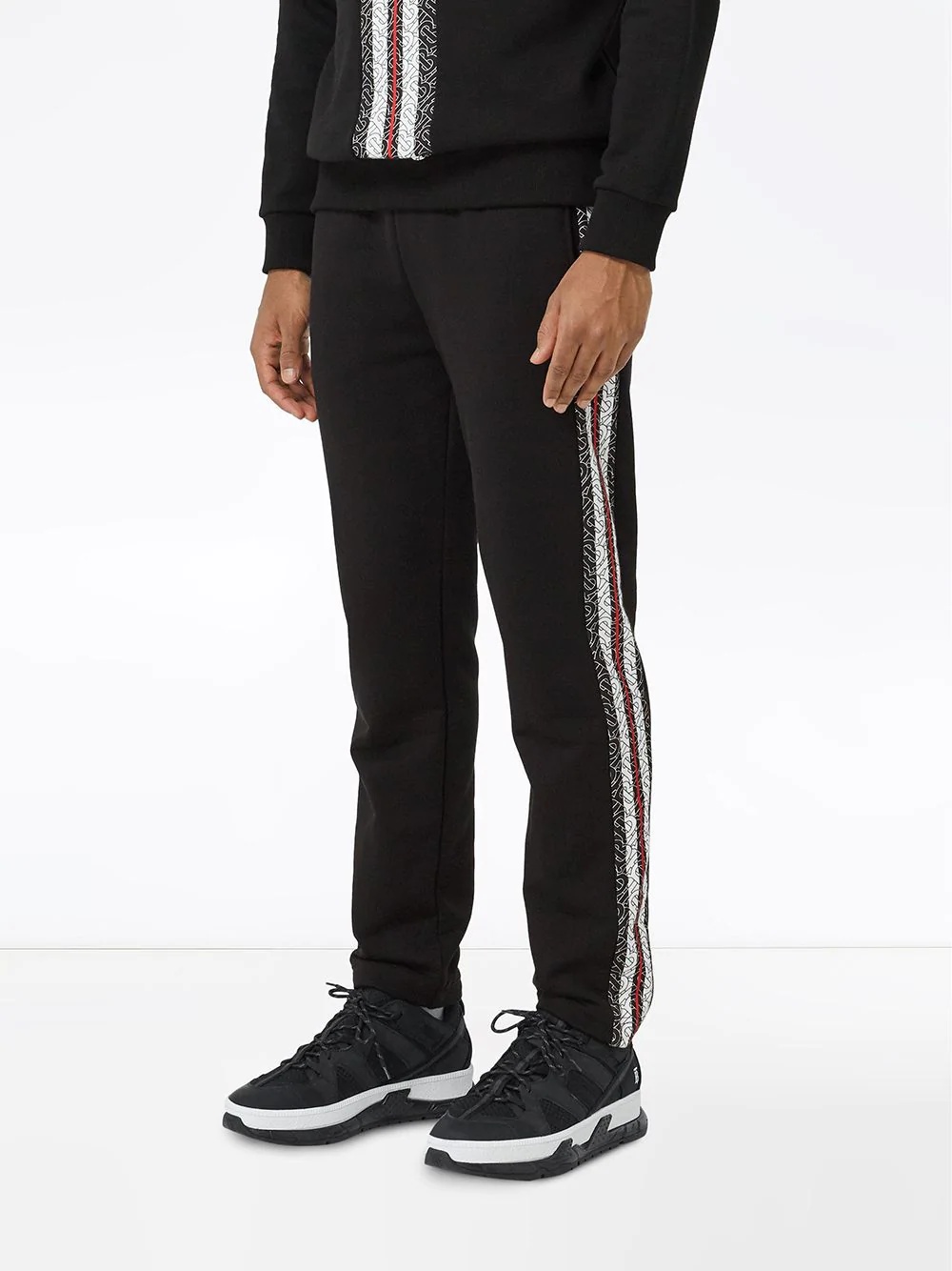 monogram stripe panelled track pants - 3