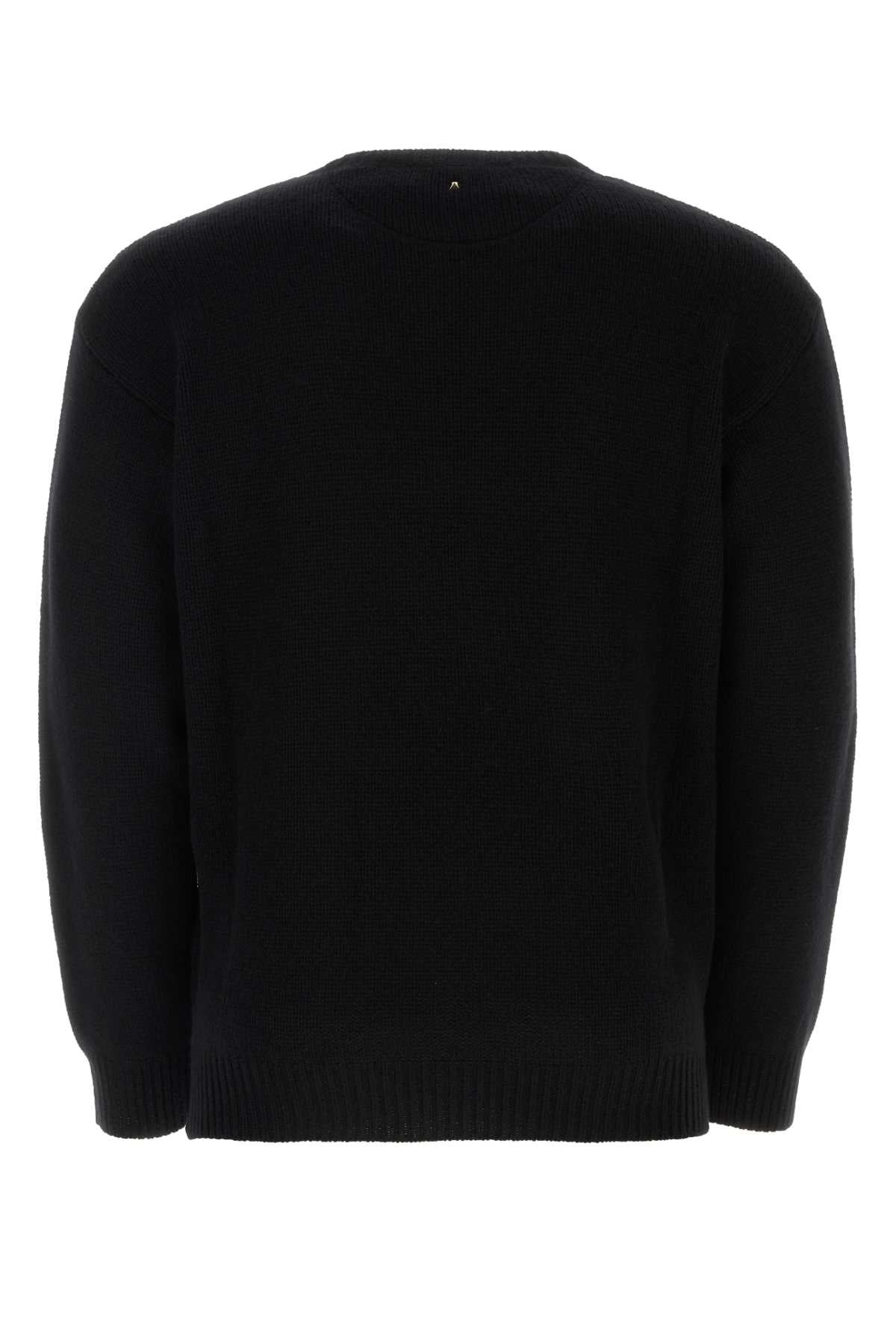Valentino Garavani Men Black Cashmere Sweater - 2