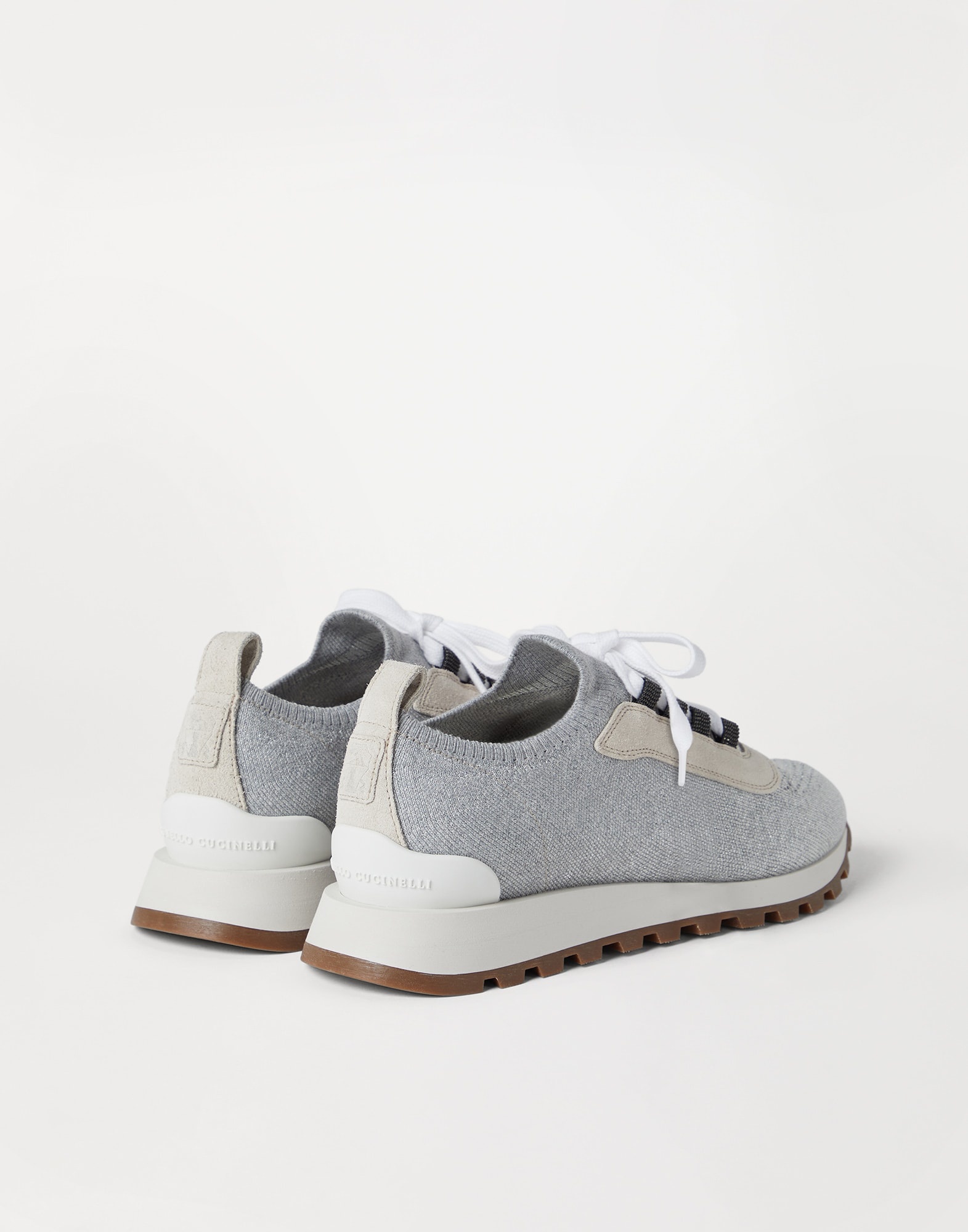 Sparkling cotton knit runners with shiny eyelets - 2