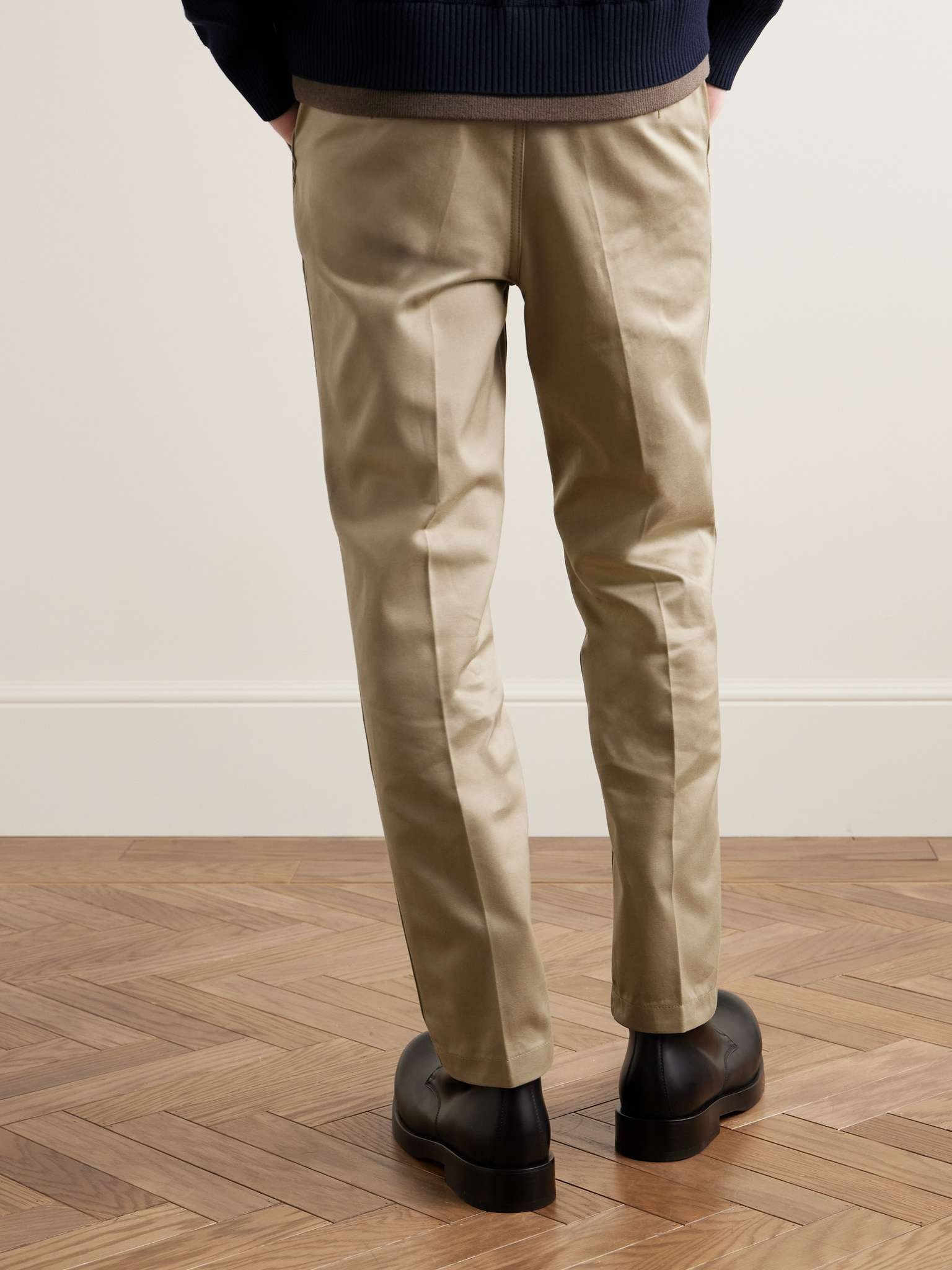 Slim-Fit Straight-Leg Belted Cotton-Twill Trousers - 4