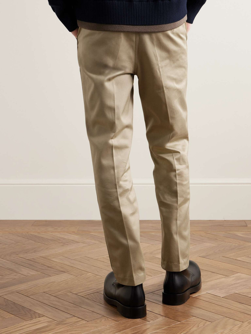 Slim-Fit Straight-Leg Belted Cotton-Twill Trousers 4