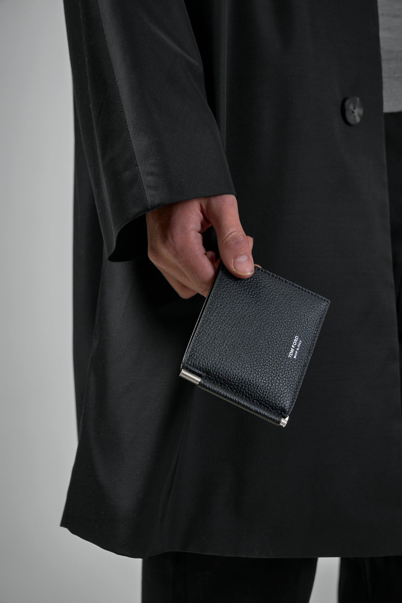 Soft Grain Leather T Line Money Clip Wallet - 3