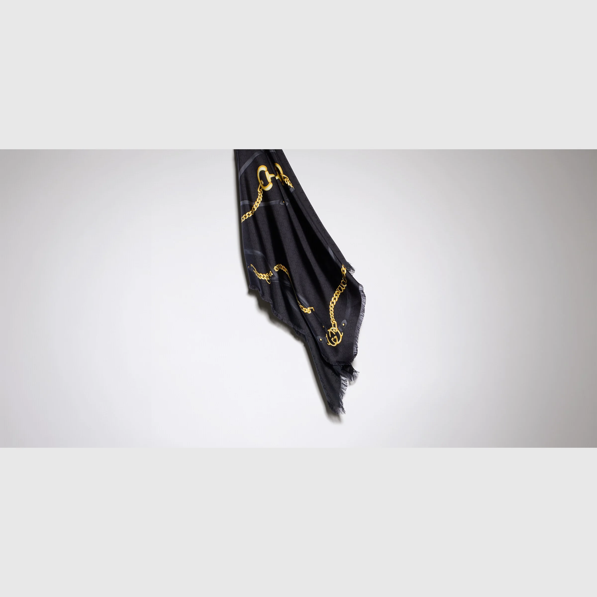 GG wool silk jacquard cape - 1