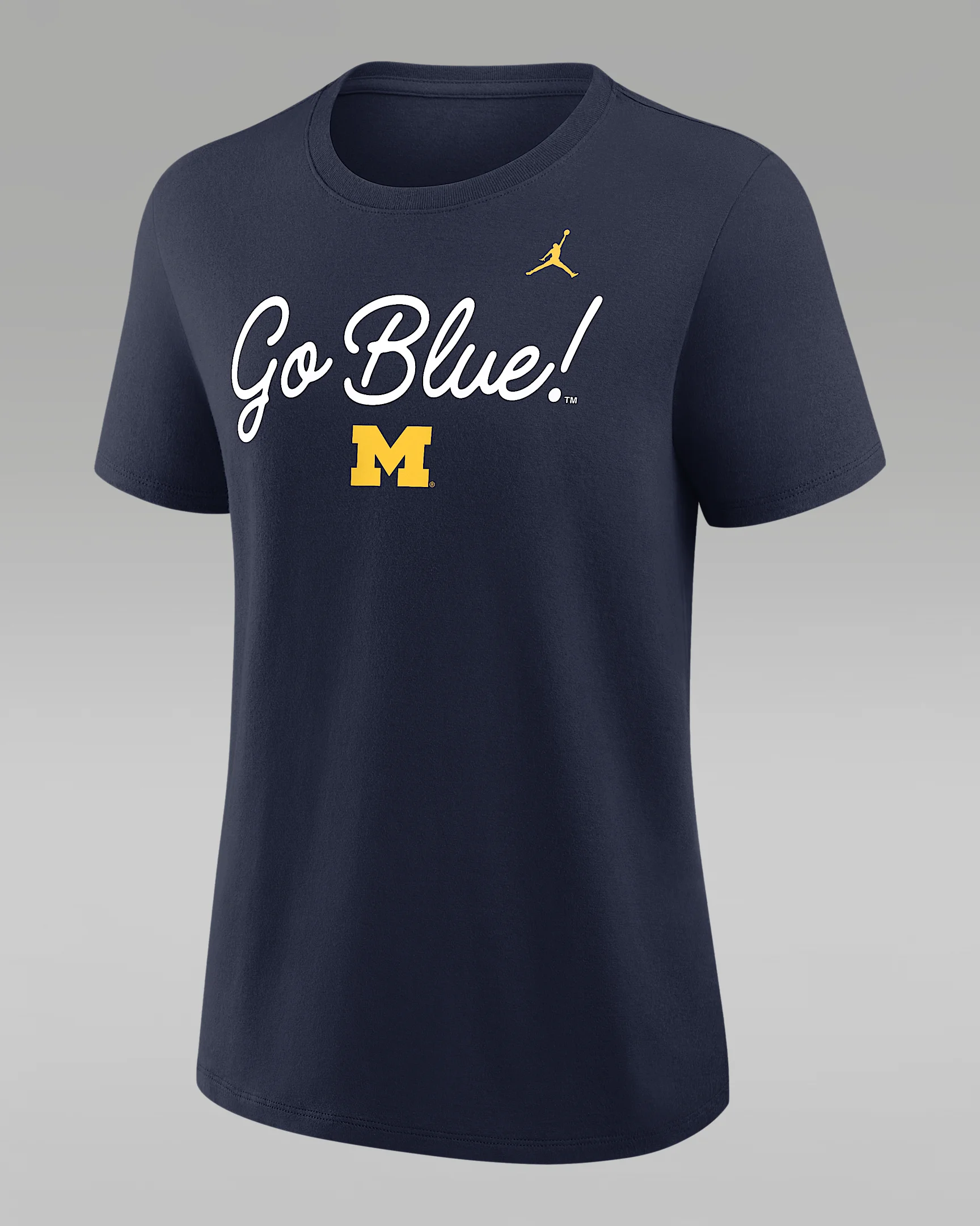 Michigan Script Mantra Logo Women's Jordan Brand College T-Shirt - 1