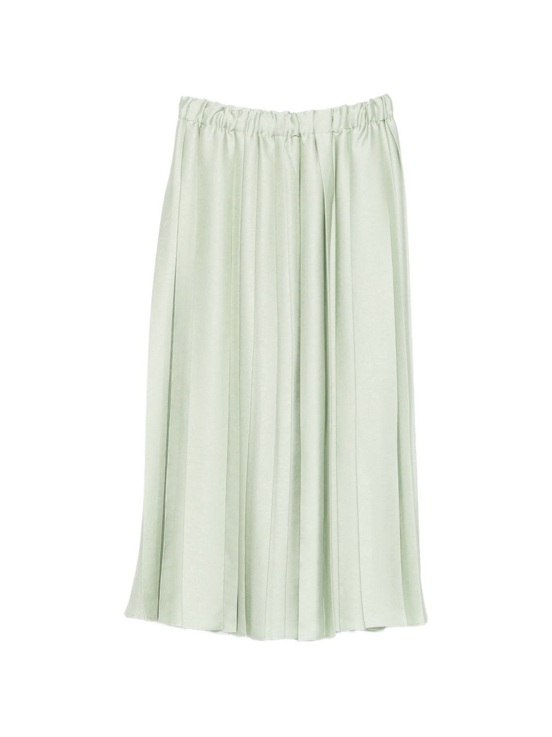 pleated elasticated-waist midi skirt 1