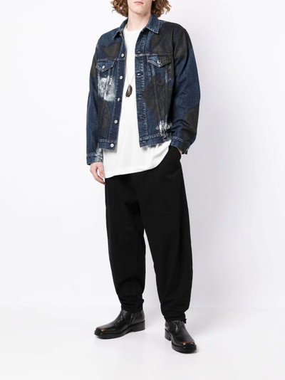 Yohji Yamamoto abstract print denim jacket outlook