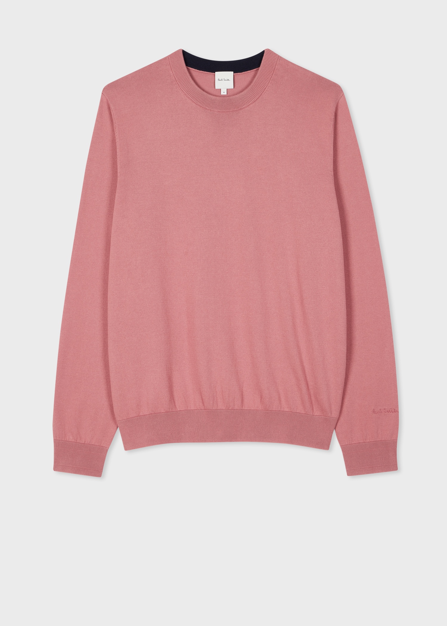 Dusky Pink Organic Cotton Crew Neck Sweater - 1