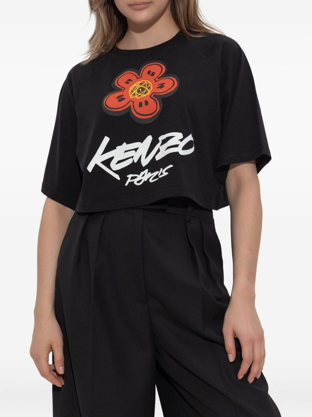 Boke Flower cropped T-shirt - 3