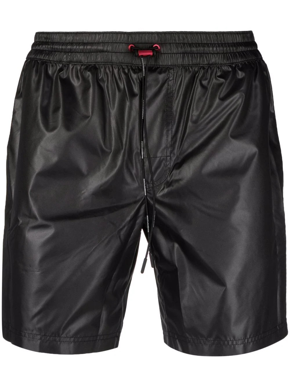 logo-band long swim shorts - 1