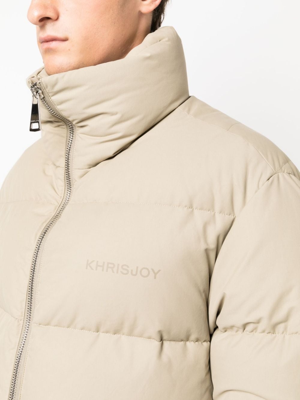stitch-detail puffer jacket - 5