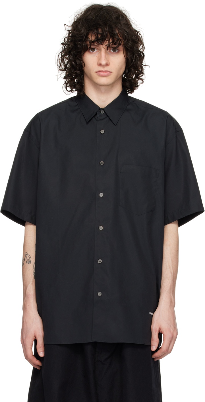 Black Patch Pocket Oversized Shirt - 1