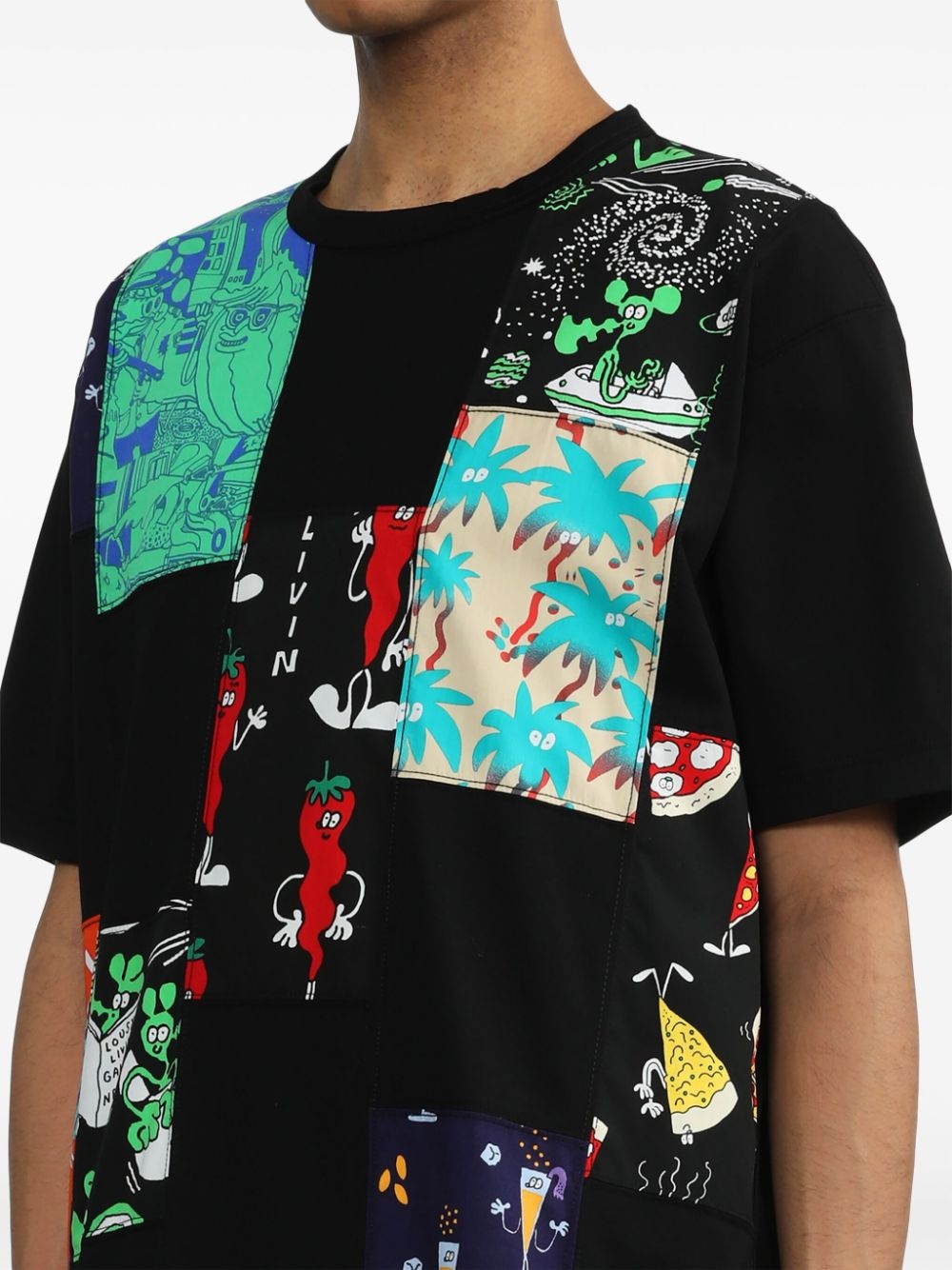 x Lousy Livin patchwork cotton T-shirt - 5