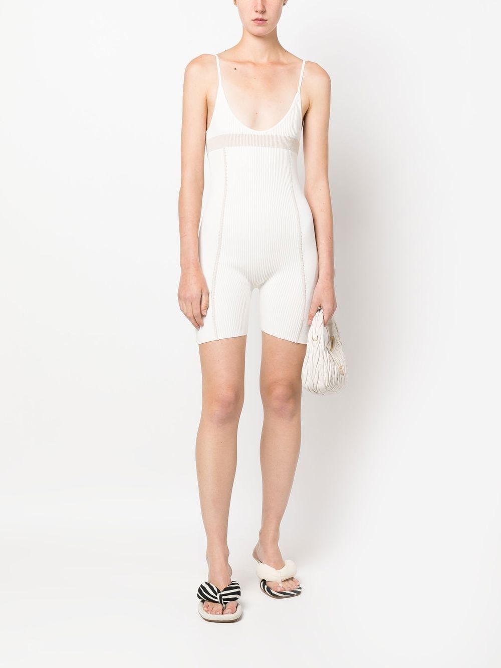 Le body ribbed-knit playsuit - 2