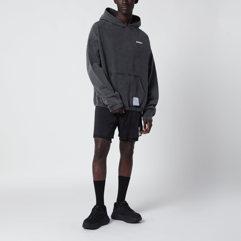 SATISFY SoftCell Aged Black hoodie outlook