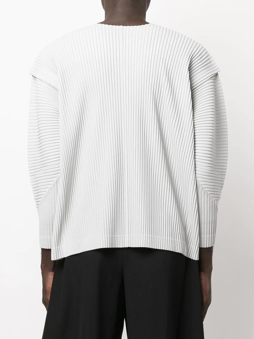 pleated-effect long-sleeve sweatshirt - 4