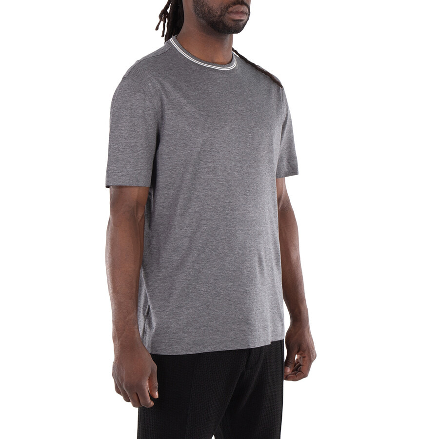 Emporio Armani Logo Collar ASV Lyocell-Blend T-Shirt - 4