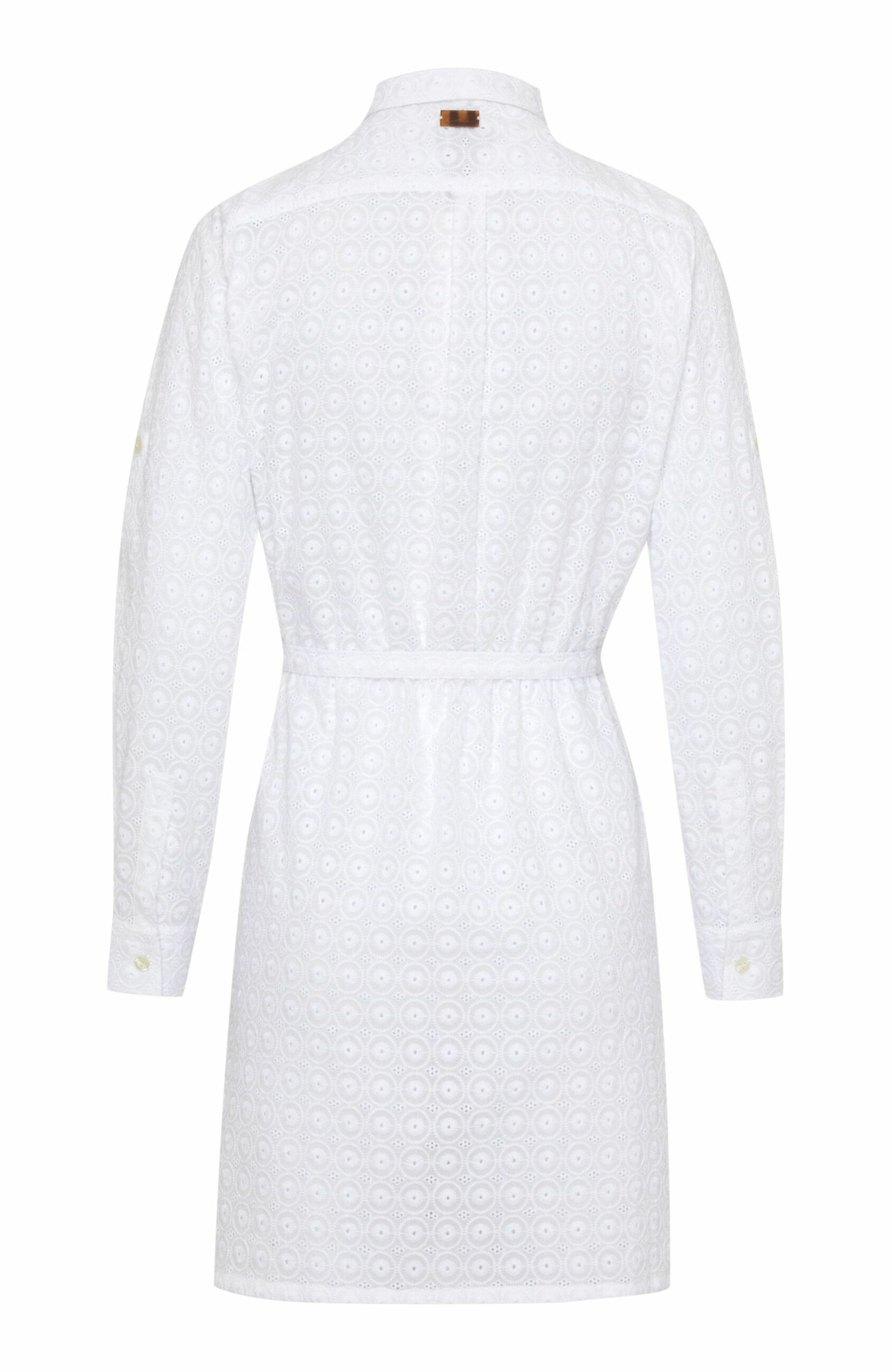 Vilebrequin Women's Broderie Anglaise Cotton Shirt Dress in Blanc at Nordstrom - 3