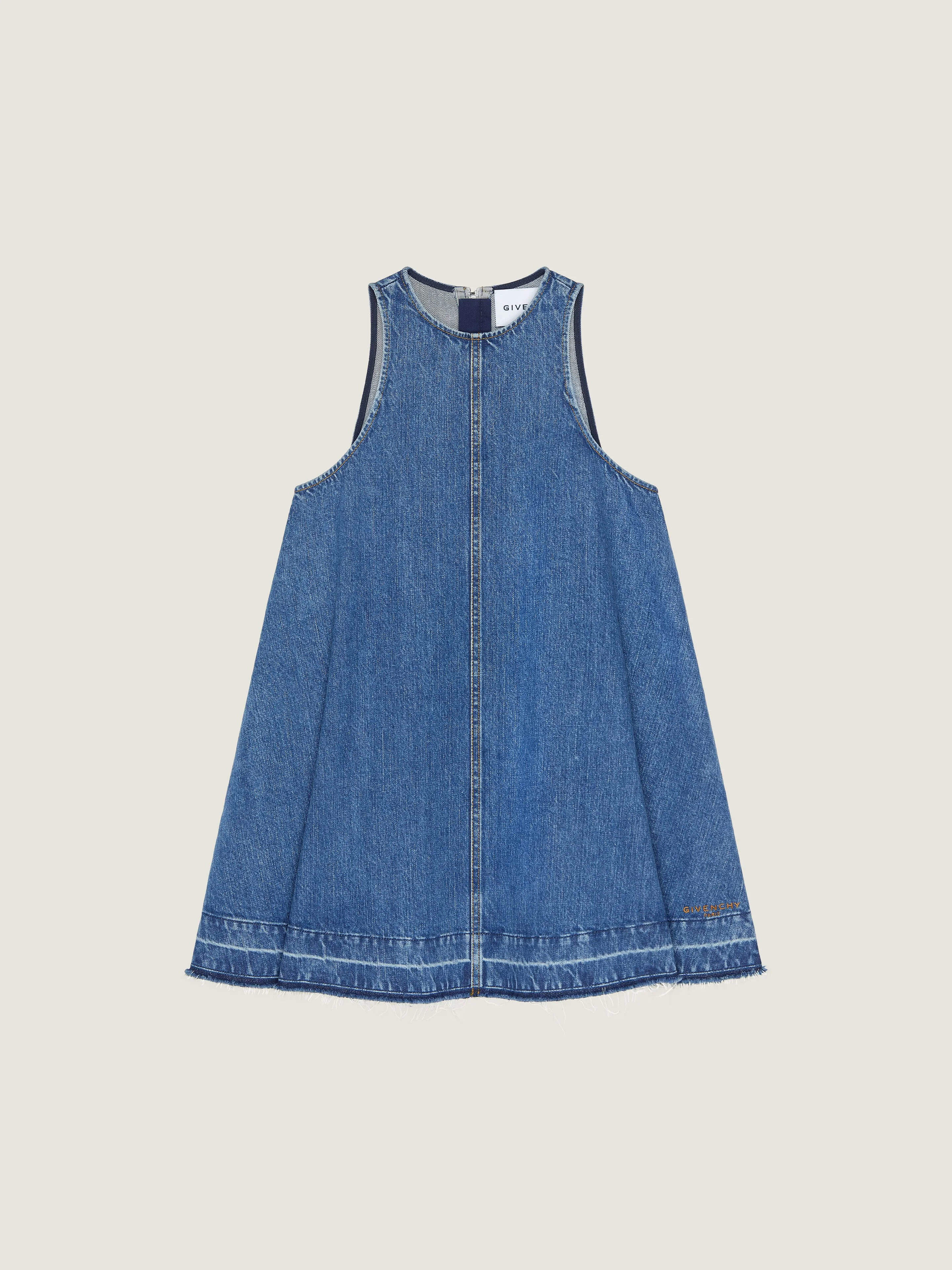 MINI DRESS IN MEDIUM BLUE DENIM - 1