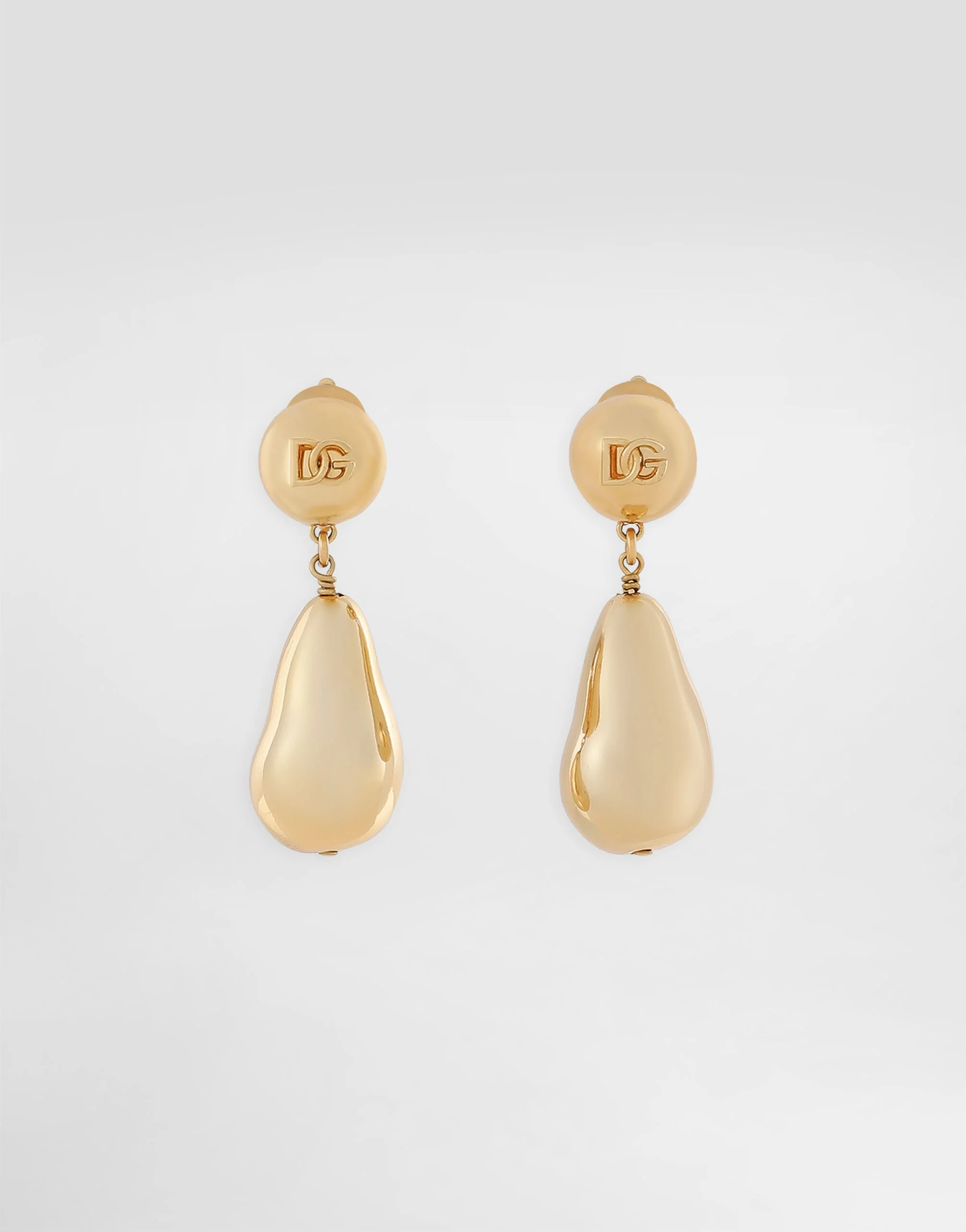 Teardrop earrings with DG logo - 1