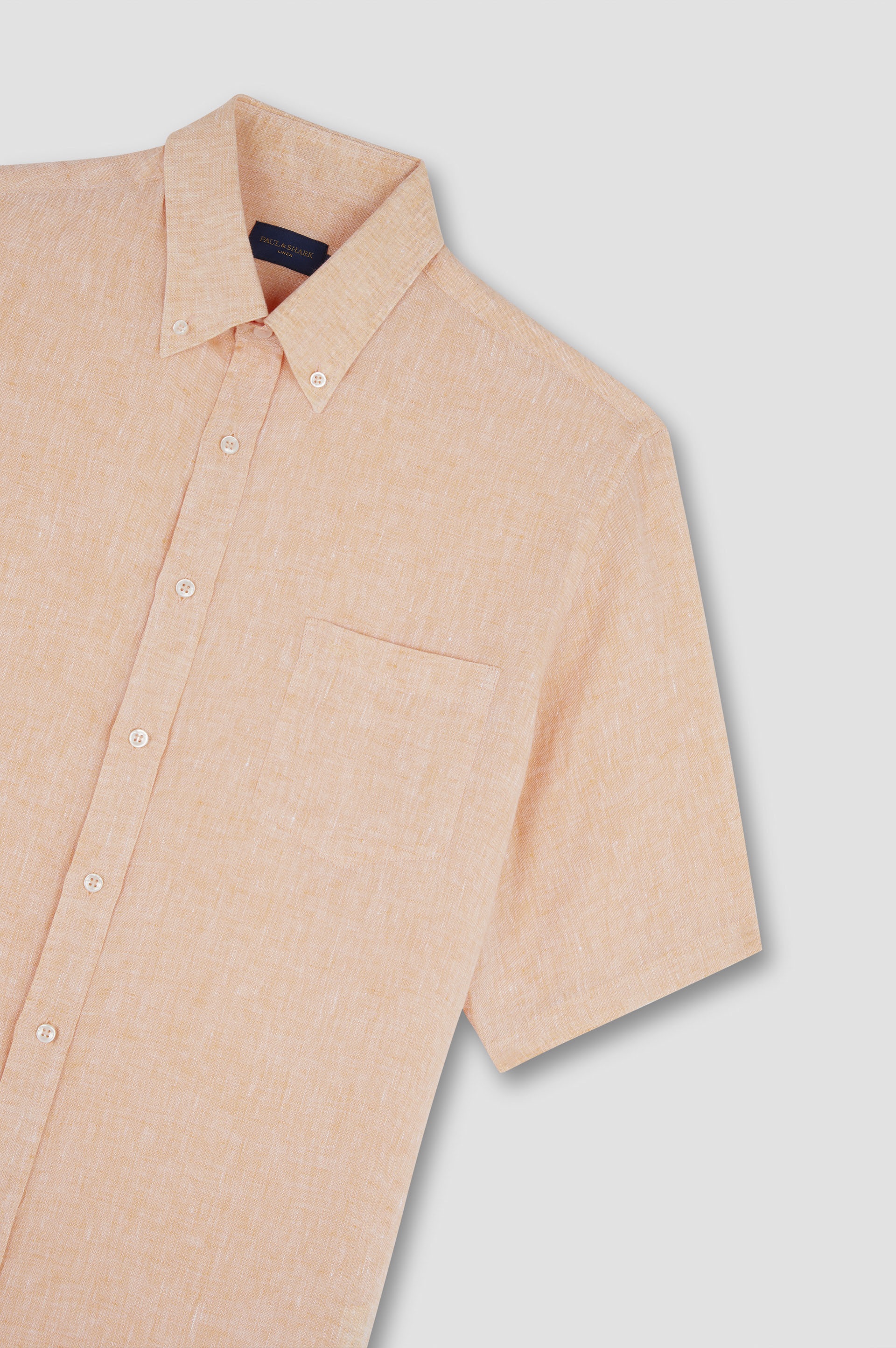SHORT-SLEEVED LINEN SHIRT - 5