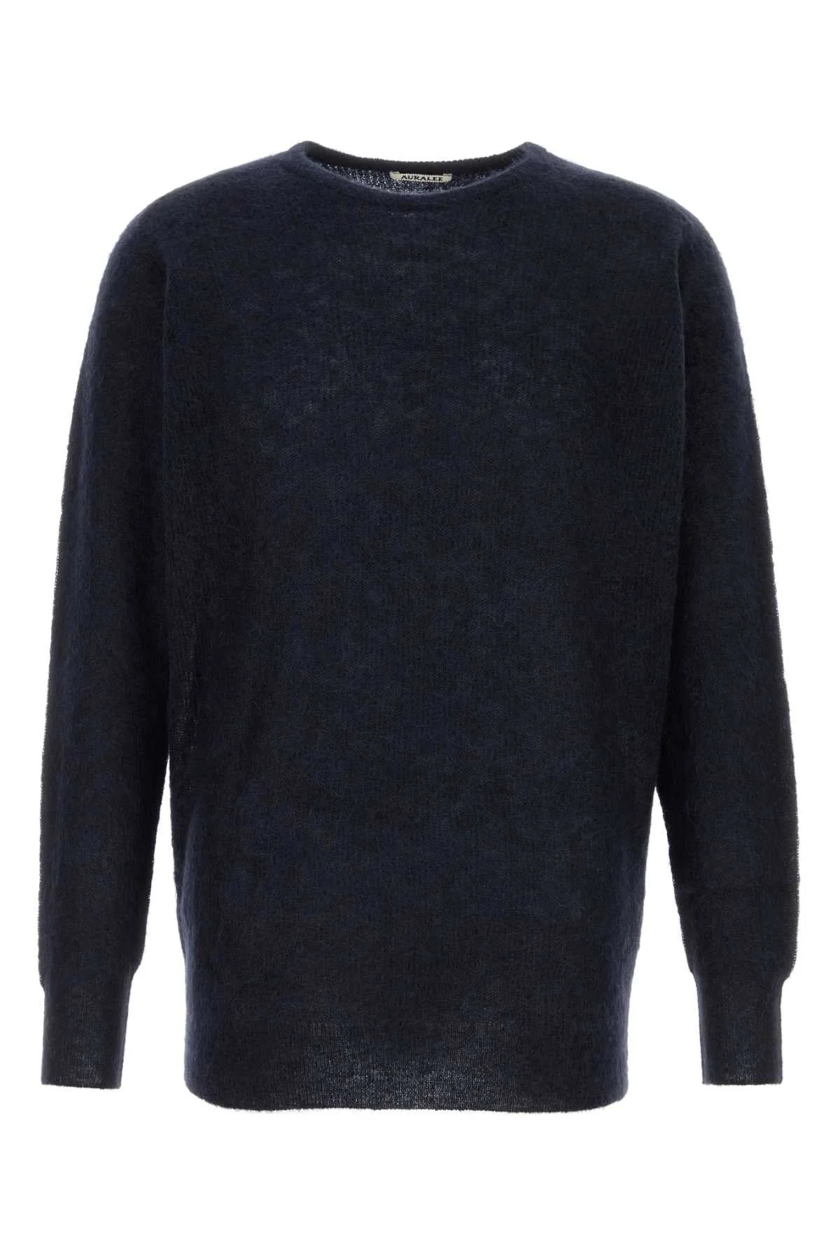 Auralee Men Midnight Blue Alpaca Blend Sweater - 1