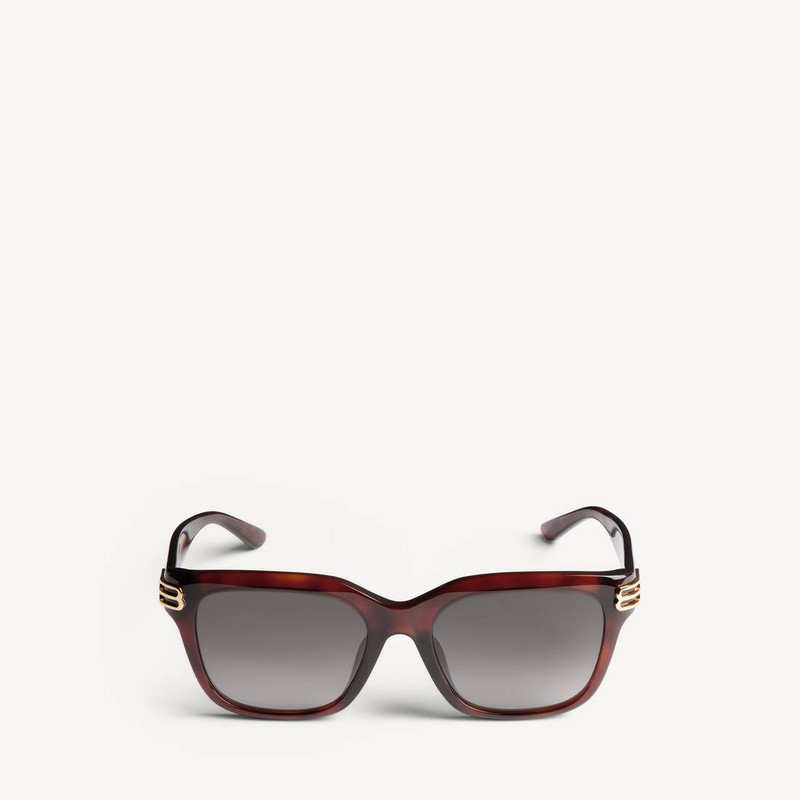 Women's Casino Square Af Sunglasses in Medium Brown Havana 1