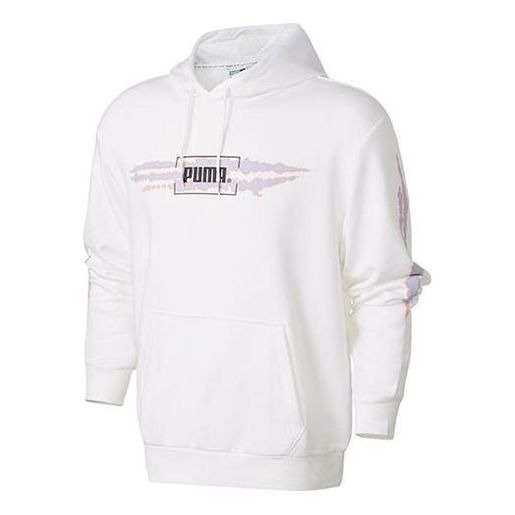 PUMA Tie Dye Hoodie 'White Black Purple' 598504-02 - 1