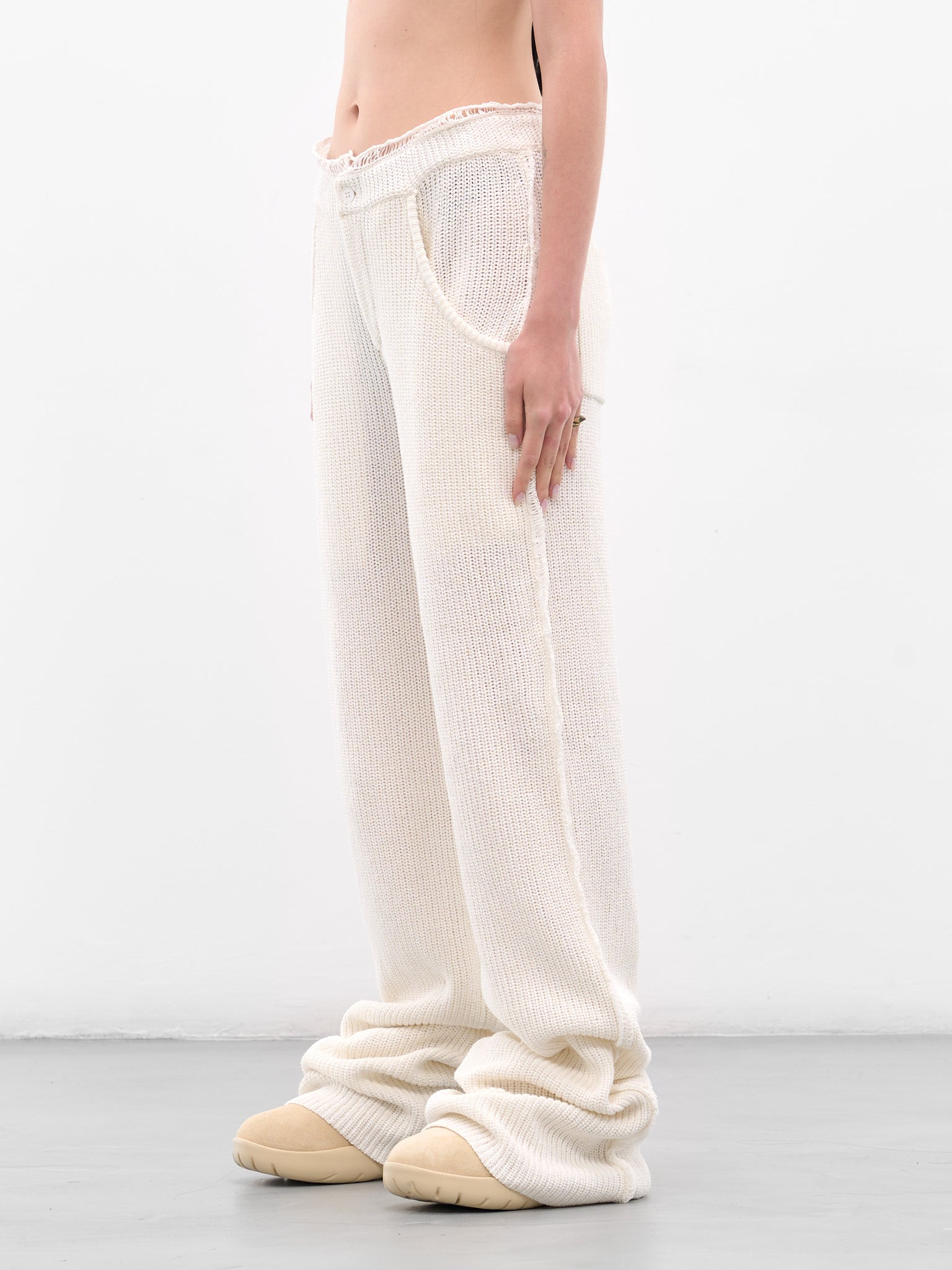 White Knit Mello Sweatpants - 2