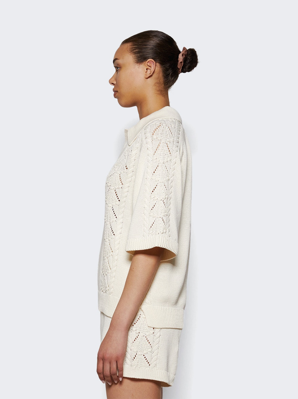 Kina Polo Sweater With Shell Design Ivory - 3