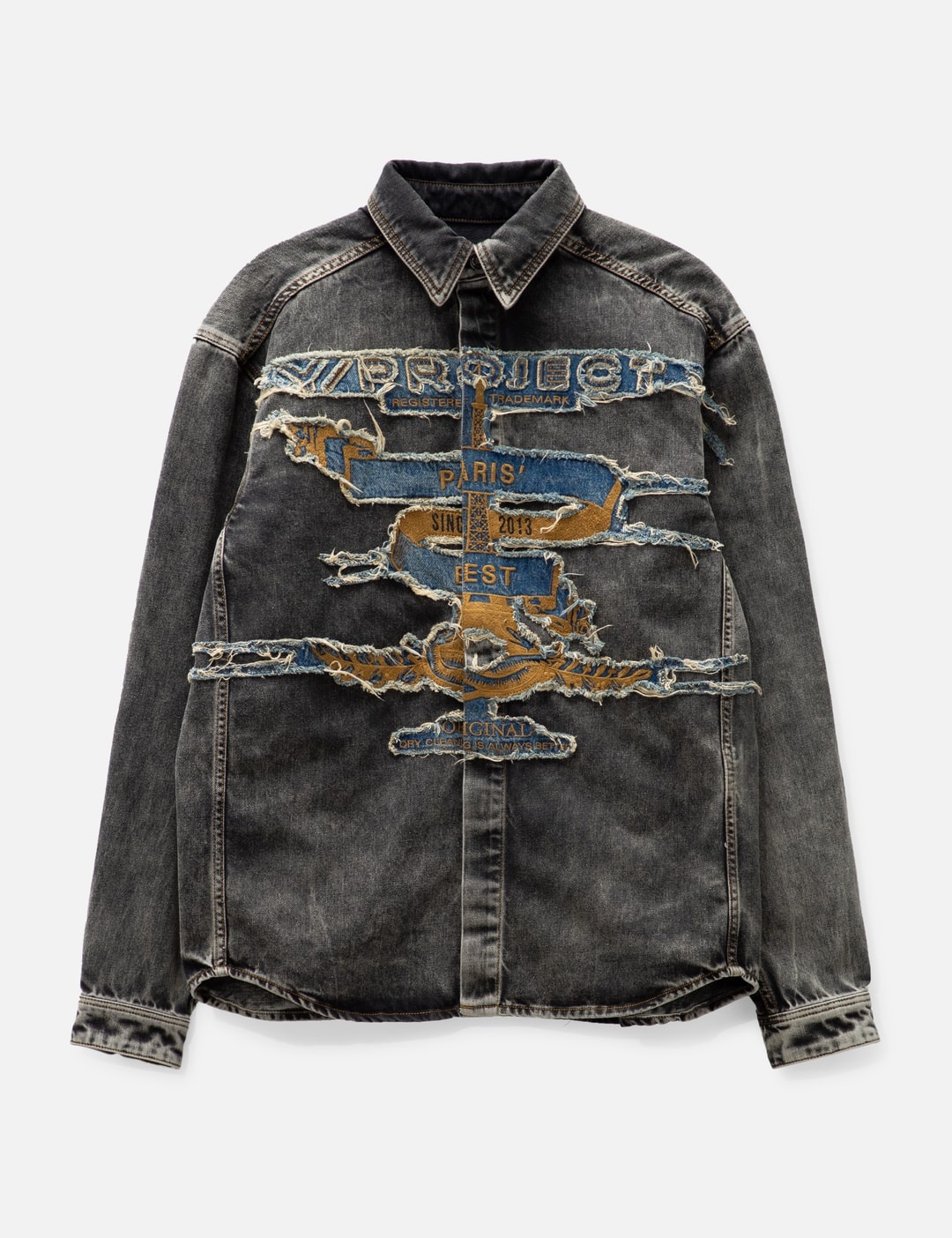 Y/Project PARIS BEST PATCH DENIM SHIRT | hbx | REVERSIBLE