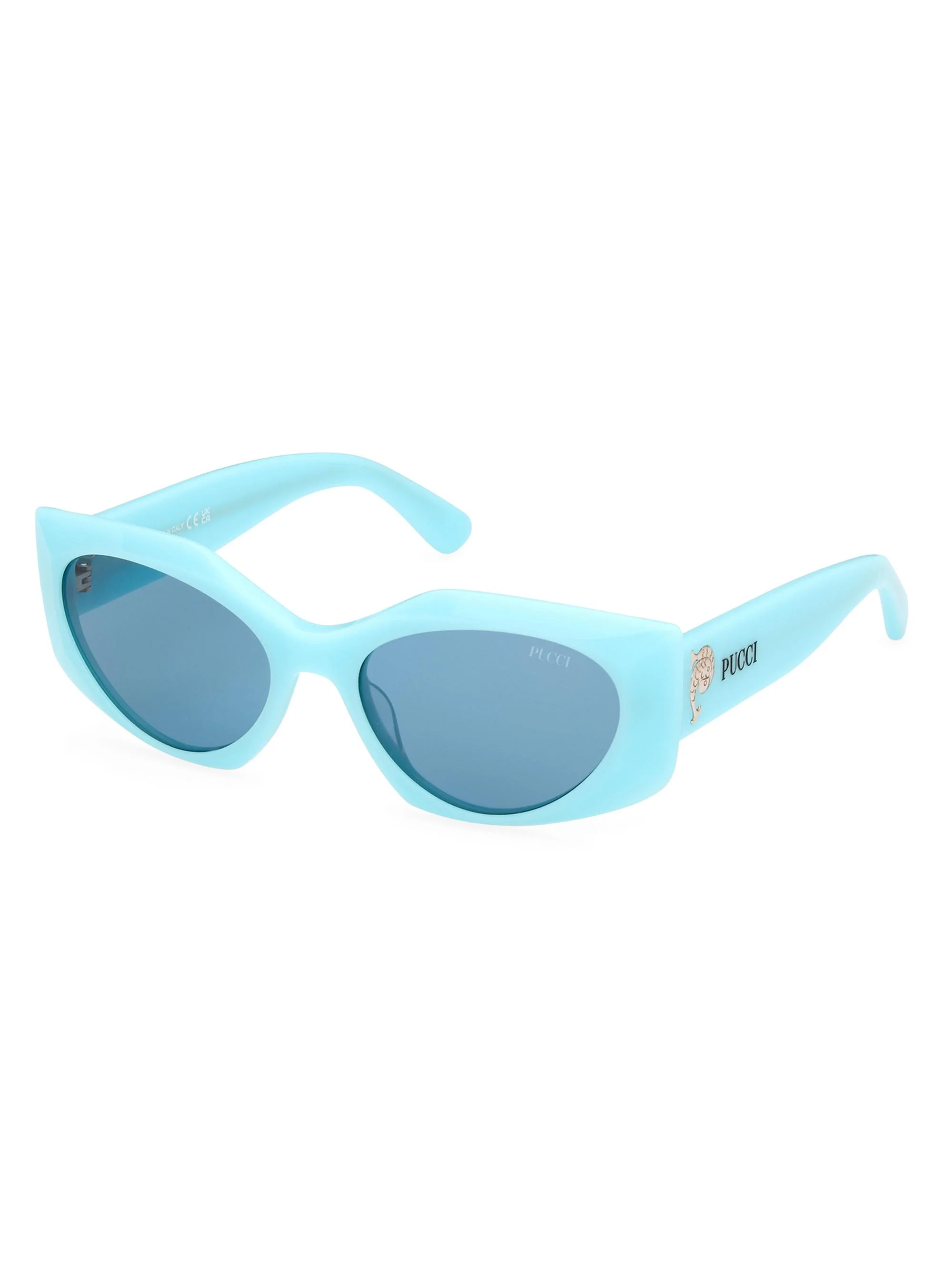 Women's 55MM Cat-Eye Sunglasses - Light Blue - 1