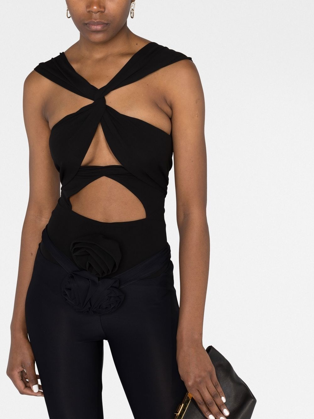 twisted cut-out bodysuit - 9
