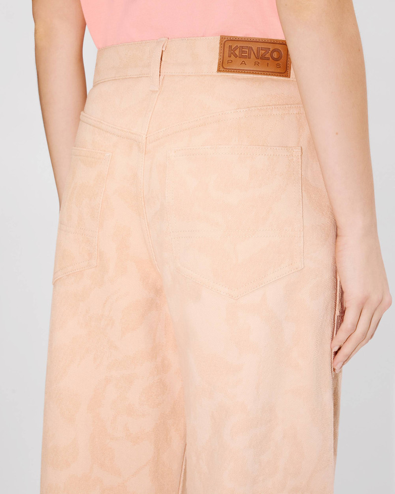 'KENZO Peonies' cargo jeans in japanese denim 6