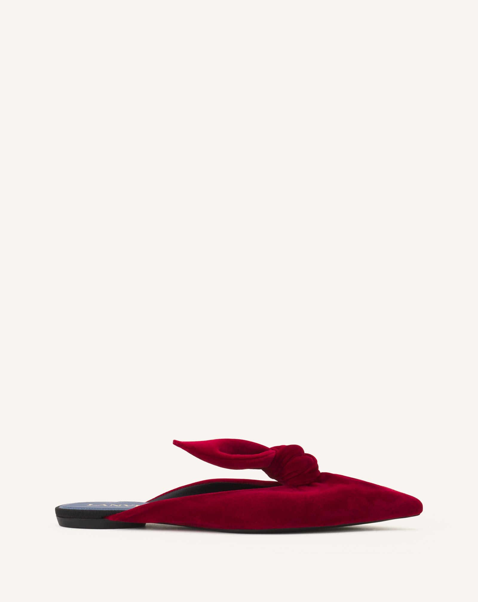 MIDNIGHT STEP VELVET BOW MULE - 1