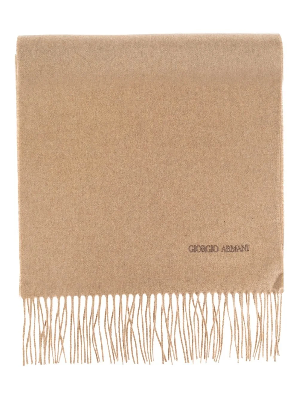 fringed wool scarf - 1