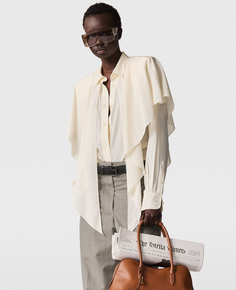 Stella McCartney Layered Panel Long-Sleeve Semi-Sheer Shirt outlook