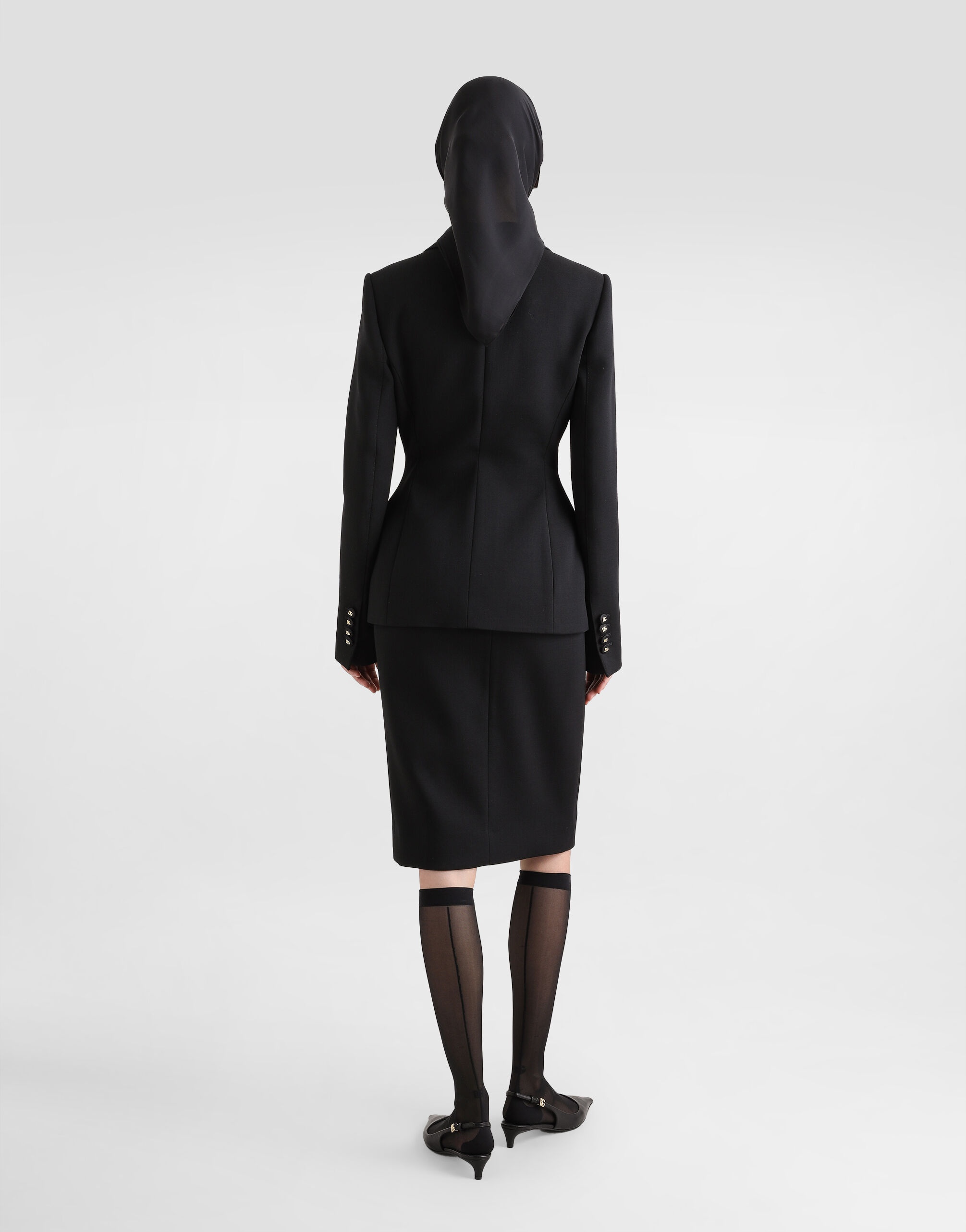 Single-breasted wool Dolce jacket - 3