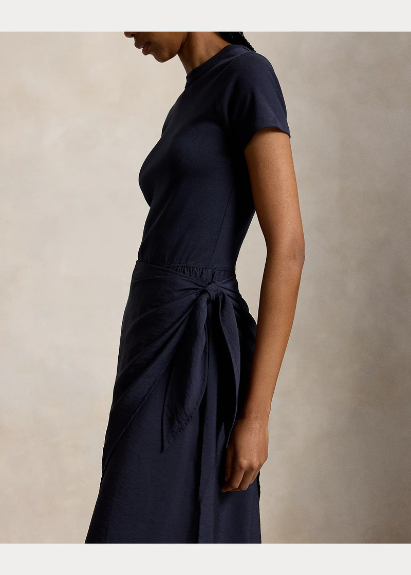 Faux-Wrap Tee Dress 5