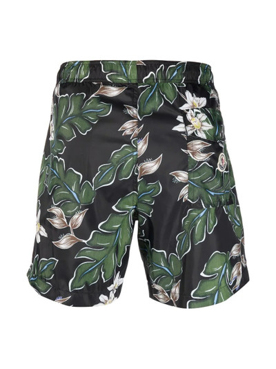 Moncler leaf-print swim shorts outlook
