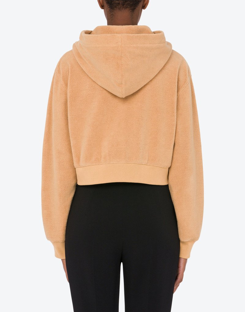 MOSCHINO TEDDY BEAR CROPPED COTTON SWEATSHIRT 3