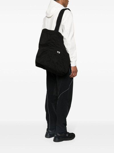 Y-3 logo-embroidered canvas tote bag outlook